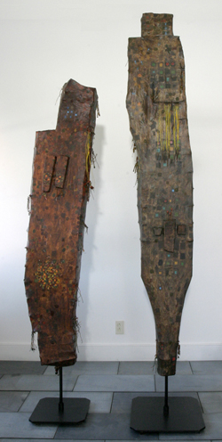 Aimee Joyaux, St. Lucy (left), 2010, Aimee Joyaux, St. Benedict the Black (right), 2010