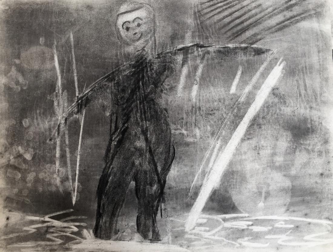 Gerald Donato, Untitled, Charcoal, image courtesy of Joan Gaustad and 1708 Gallery